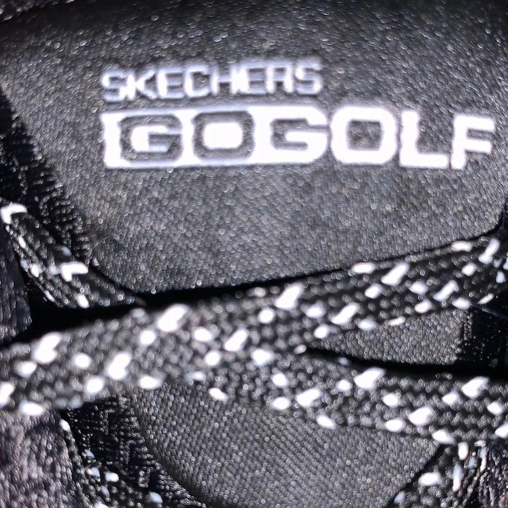 Skechers women’s Black Athletic Golf cleats Sneakers with White Accents size 7.5